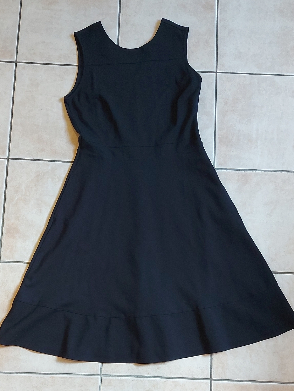 Lands' End | Black Sleeveless Midi A-Line Dress- Size 10